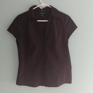 Button-up blouse short sleeve